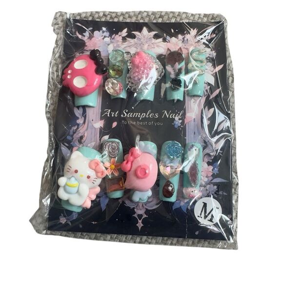 Nail Art- Cute Cartoon Nail Art Set Size Medium - Picture 1 of 13